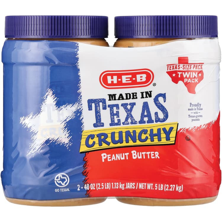 H-E-B Crunchy Peanut Butter Spread – Texas-Size Pack Twin