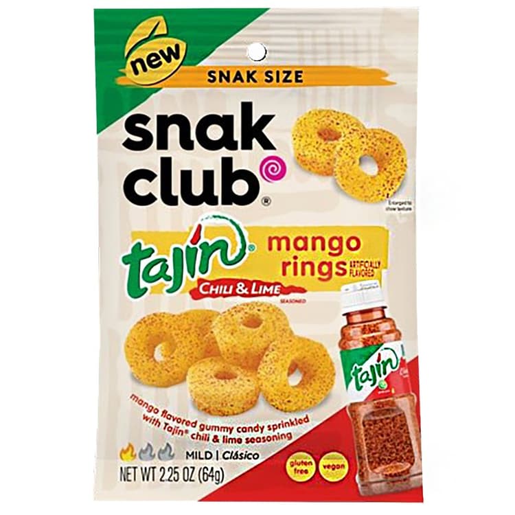 Snak Club Tajin Mango Rings Gummy Candy