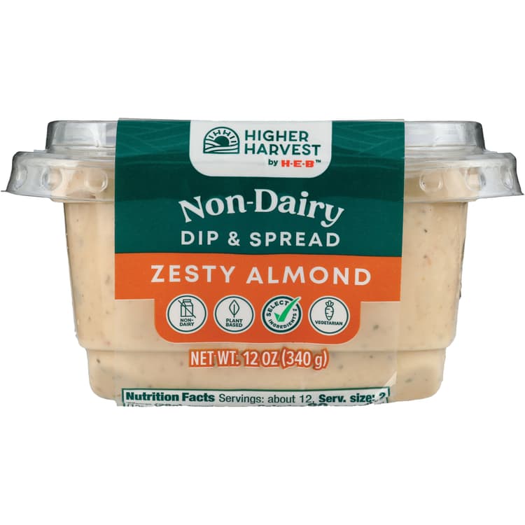 Higher Harvest By H-E-B Non-Dairy Dip & Spread - Zesty Almond
