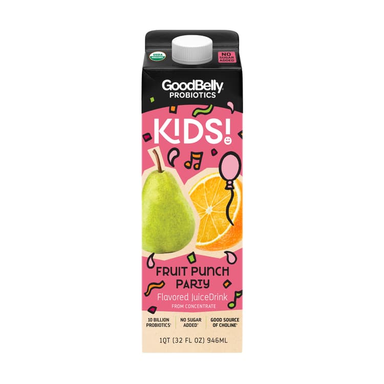 Goodbelly Probiotics Fruit Punch Party Kids Probiotic Drink
