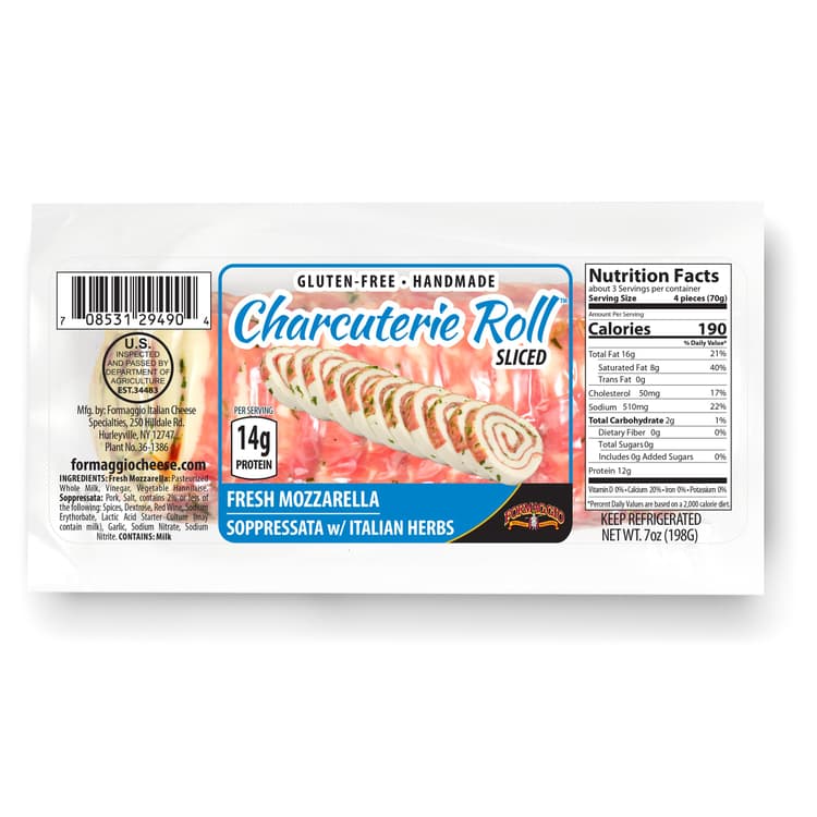 Formaggio Soppressatta Mozzarella Roll