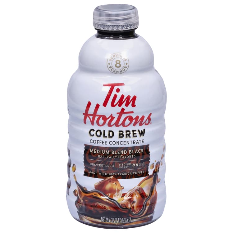 Tim Hortons Cold Brew Coffee Concentrate Medium Blend Black