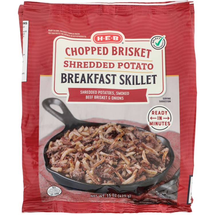 H-E-B Shredded Potato Breakfast Skillet – Chopped Brisket