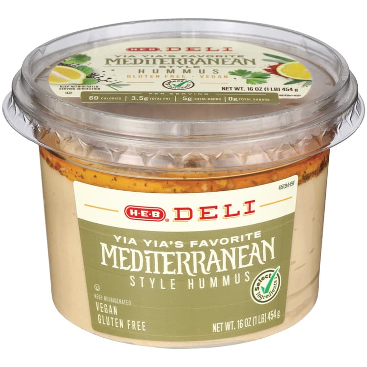 H-E-B Deli Yia Yia'S Favorite Mediterranean-Style Hummus