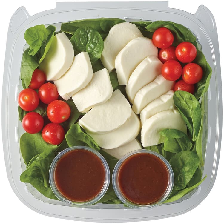 Meal Simple By H-E-B Spinach Caprese Family-Size Salad With Balsamic Vinaigrette