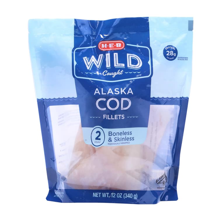 H-E-B Wild Caught  Alaska Cod Fillets