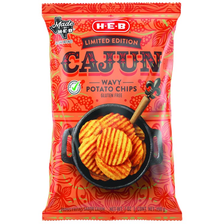 H-E-B Wavy Potato Chips - Cajun