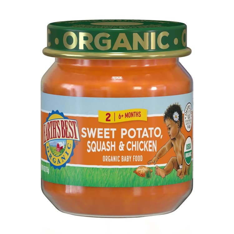 Earth'S Best Organic Baby Food Jar - Sweet Potato, Squash & Chicken