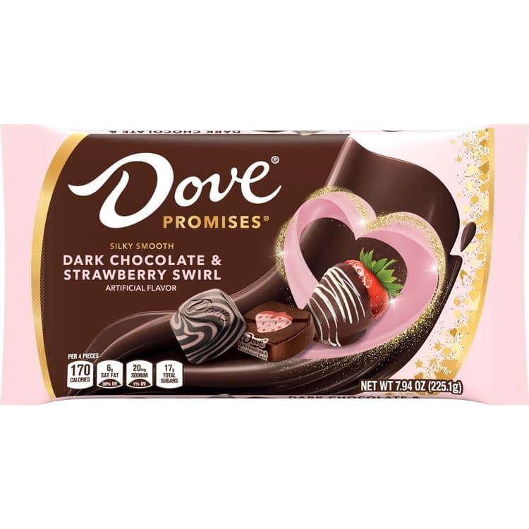 Dove Dark Chocolate & Strawberry Swirl Valentine'S Candy
