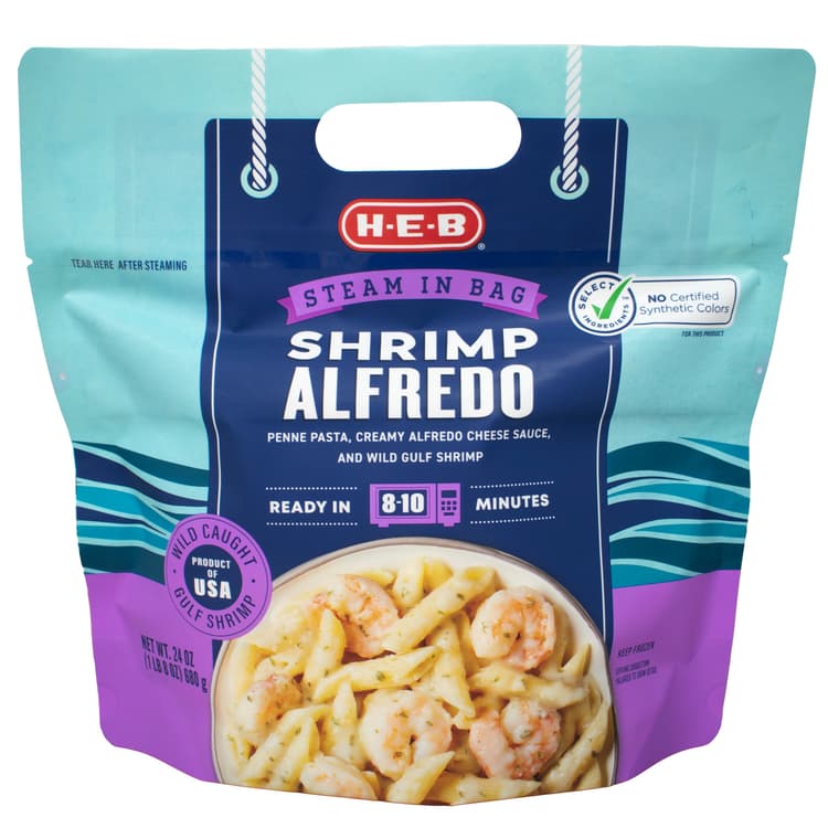 H-E-B  Steamable Shrimp Alfredo
