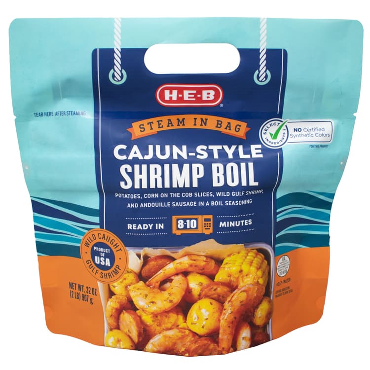 H-E-B  Steamable Cajun-Style Shrimp Boil