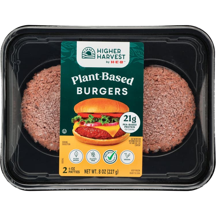 Higher Harvest By H-E-B  Plant-Based Burger Patties