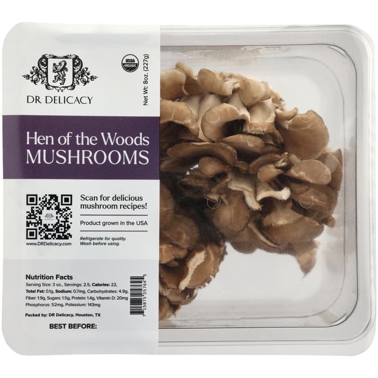 Dr Delicacy Fresh Organic Hen Of The Woods Maitake Mushrooms