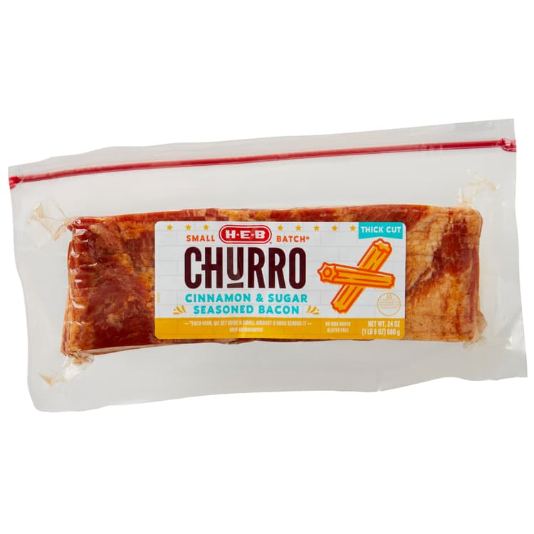 H-E-B Churro Cinnamon Sugar Seasoned Thick Cut Bacon