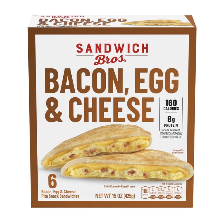 Sandwich Bros. Bacon Egg & Cheese Pita  Sandwiches