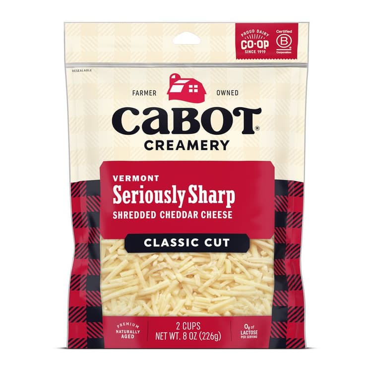 Cabot Creamery Sharp Cheddar Shreds Classic Cut Cheese