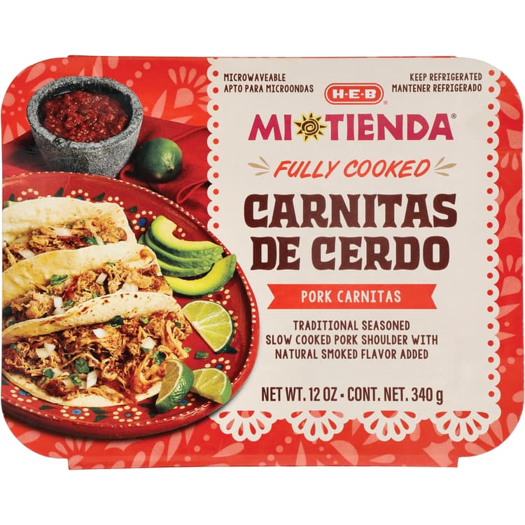H-E-B Mi Tienda Fully Cooked Seasoned Pork Carnitas De Cerdo