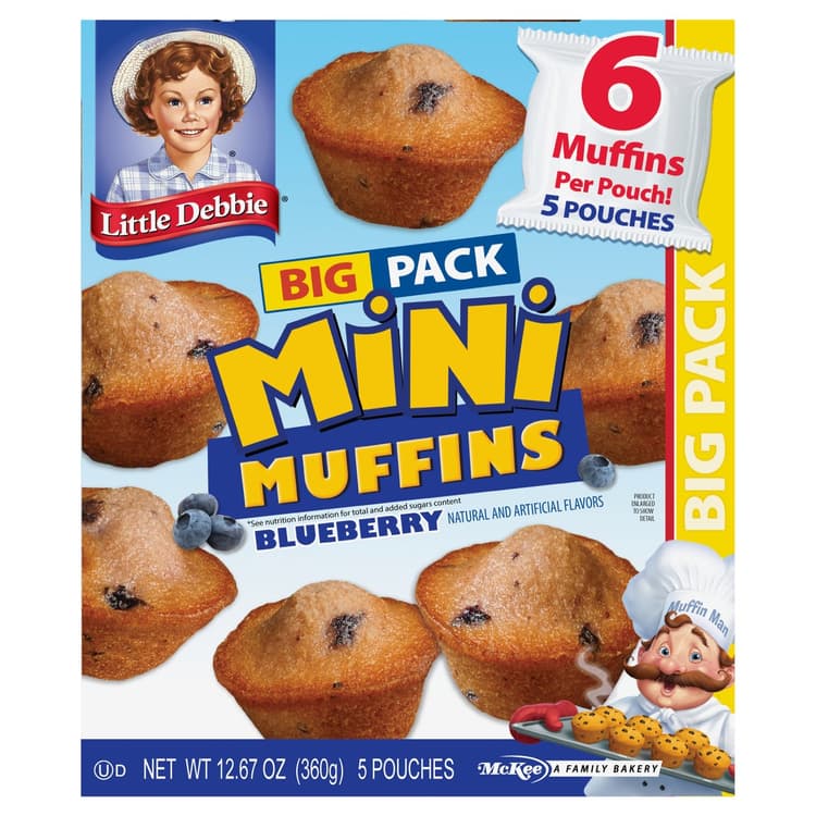 Little Debbie Blueberry Mini Muffins Big
