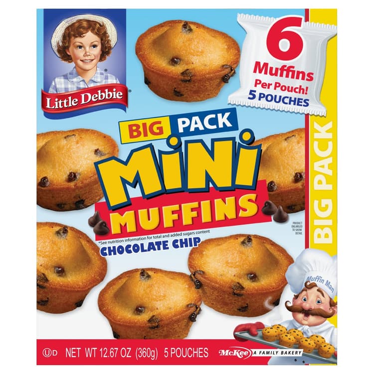 Little Debbie Mini Chocolate Chip Muffins Big