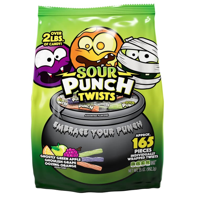 Sour Punch Halloween Individually Wrapped Gusseted Twists
