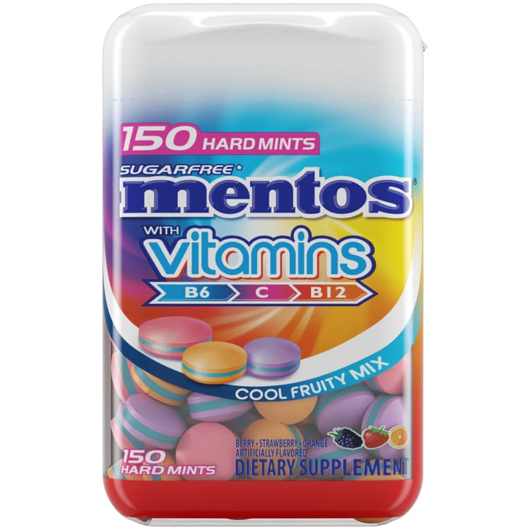 Mentos Vitamin Cool Fruit Mix Sugar Free Hard Mints