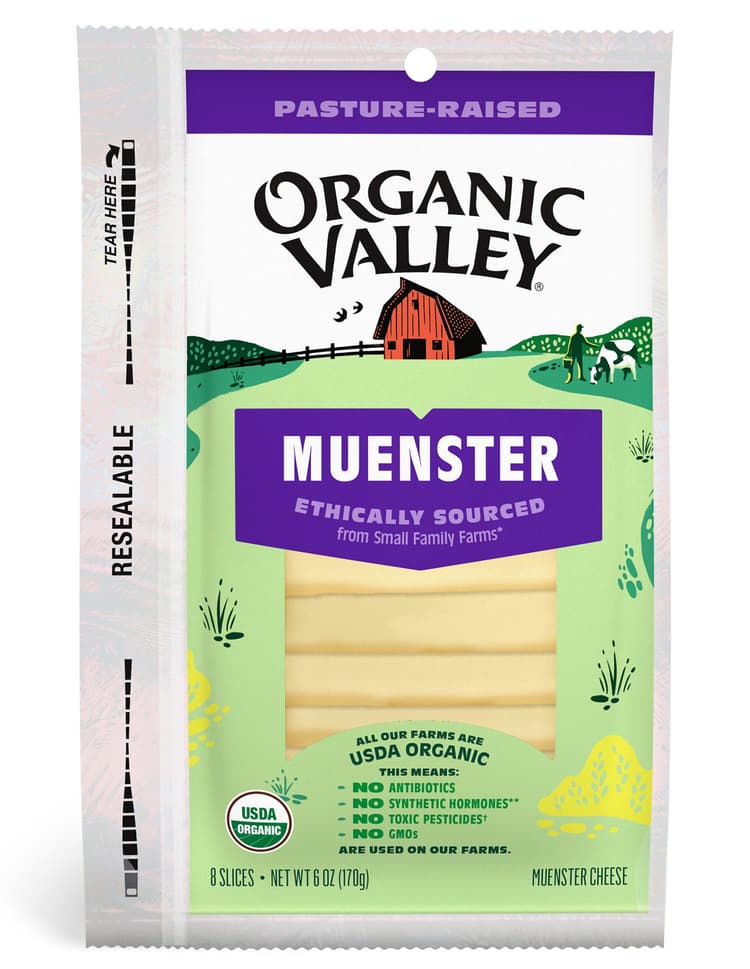 Organic Valley Muenster Cheese Slices Organic