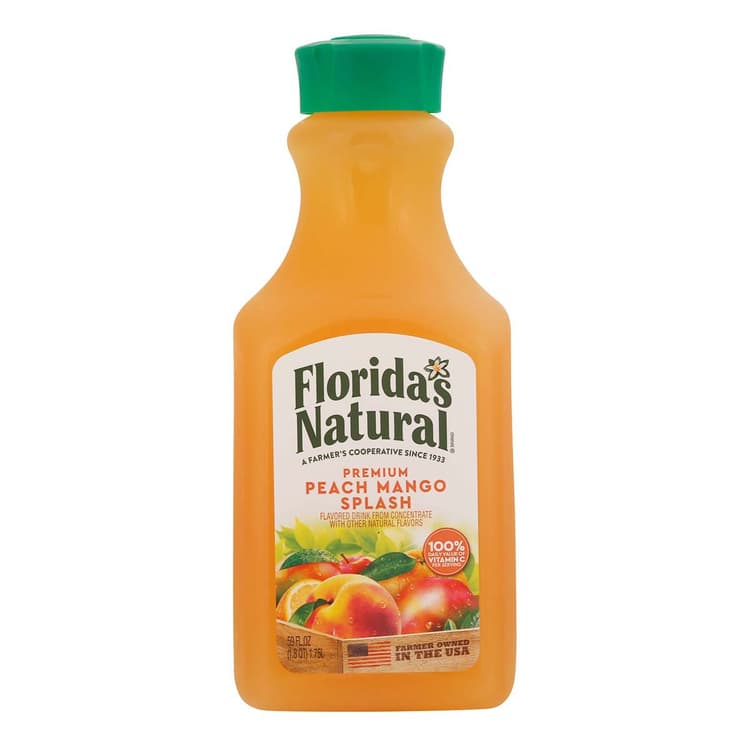 Florida'S Natural Flavored Drink, Peach Mango Splash, Premium