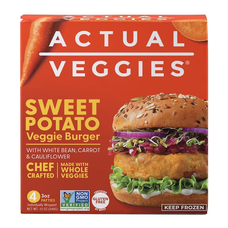 Actual Veggies Sweet Potato Veggie Burger