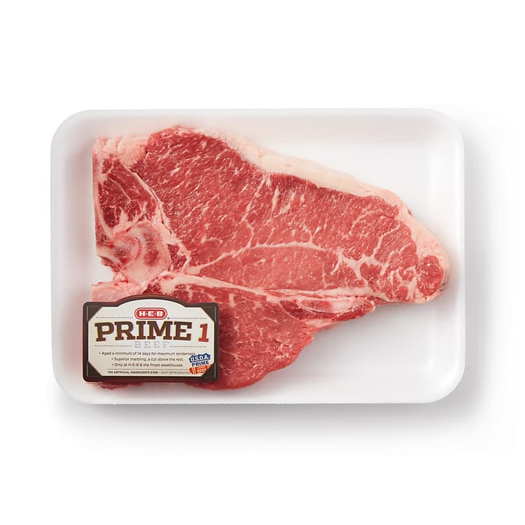 H-E-B Prime 1 Beef T-Bone Steak