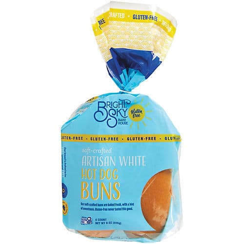 Bright Sky Bake House Soft-Crafted Artisan Whit Hot Dog Buns