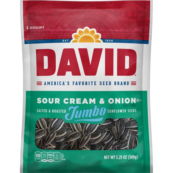 David Sour Cream & Onion Jumbo Sunflower Seeds