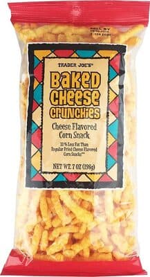 Trader Joe'S Cheese Flavored Baked Cheese Crunchies Corn Snacks