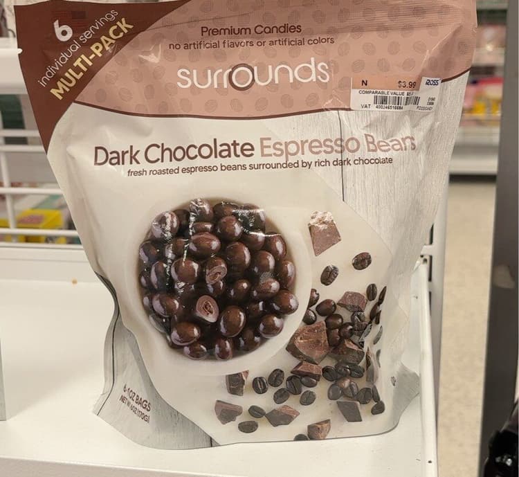 Surrounds Dark Chocolate Espresso Beans Candy