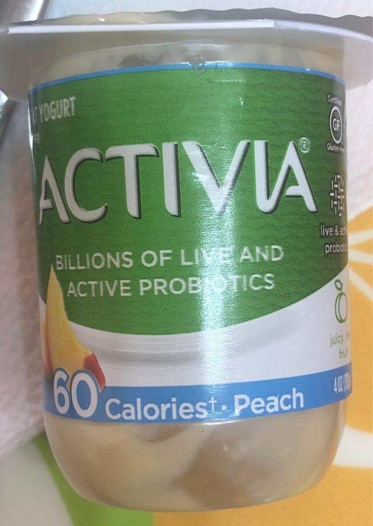 Activia Peach Nonfat Yogurt