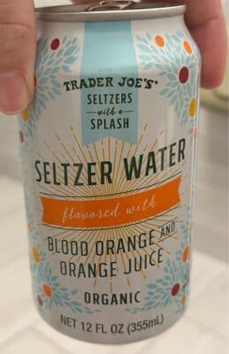 Trader Joe'S Organic Blood Orange And Orange Juice Flavored Seltzer Water
