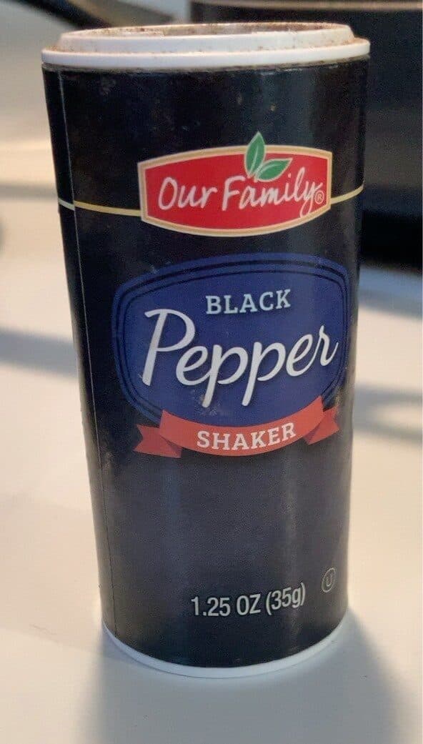 Our Family Black Pepper Shaker