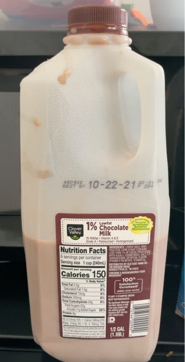 Clover Valley 1% Lowfat Chocolate Milk, Al