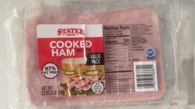 Stater Bros., Ham, Cooked, Value