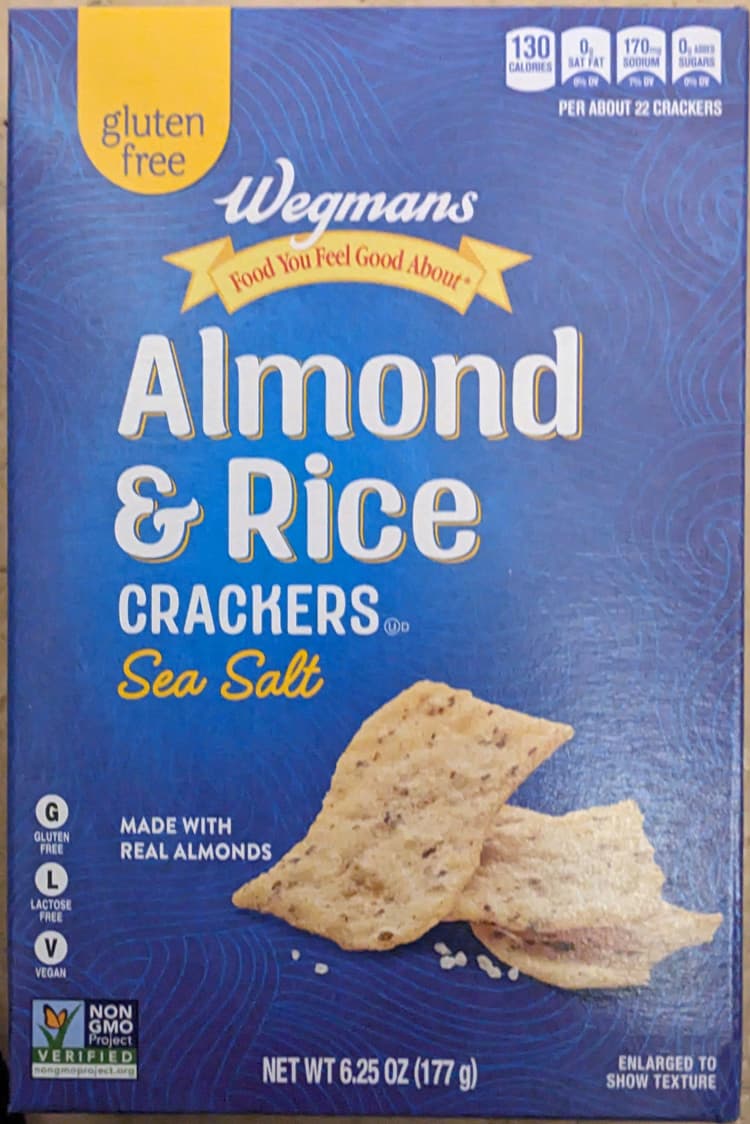 Wegmans Almond & Rice Crackers Sea Salt