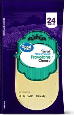 Great Value Sliced Deli Style Not Smoked Provolone Cheese