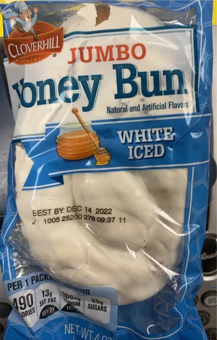 Cloverhill Jumbo Honey Bun White Iced