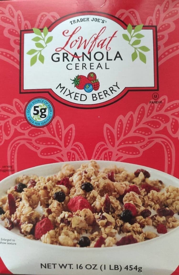 Trader Joe'S Lowfat Granola Cereal Mixed Berry