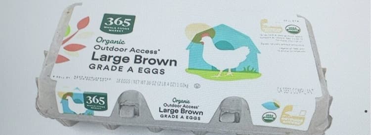 365 Whole Foods Market Organic Outdoor Access Large Brown Grade A Eggs