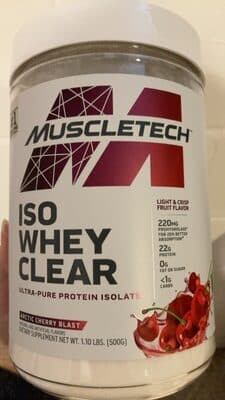 Muscletech Iso Whey Clear Arctic Cherry Blast