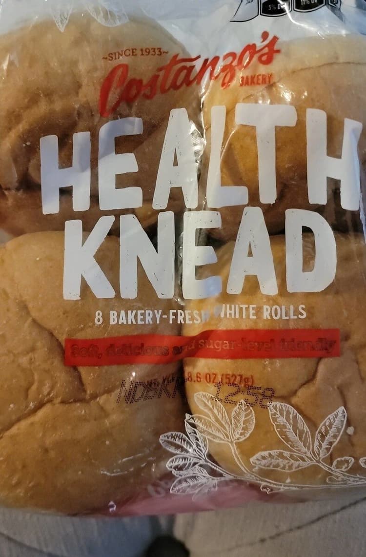 Costanzo'S Bakery Health Knead 8 Bakery-Fresh White Rolls
