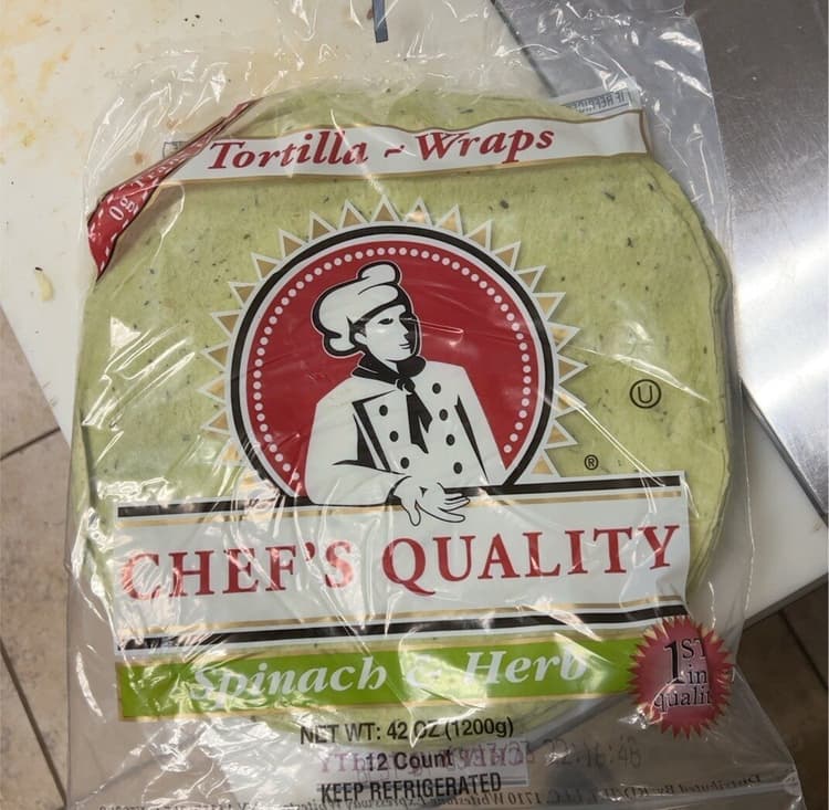 Chef'S Quality Spinach & Herb Tortilla Wraps