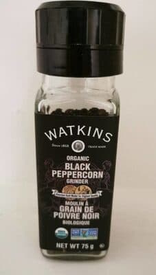 Watkins Organic Black Peppercorn Grinder