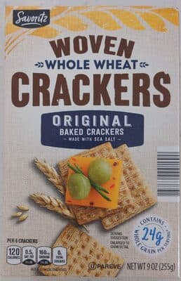 Savoritz Original Woven Whole Wheat Baked Crackers