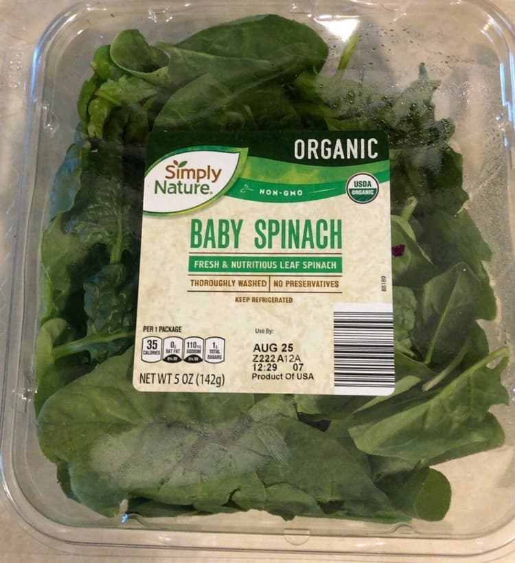 Simply Nature Organic Baby Spinach