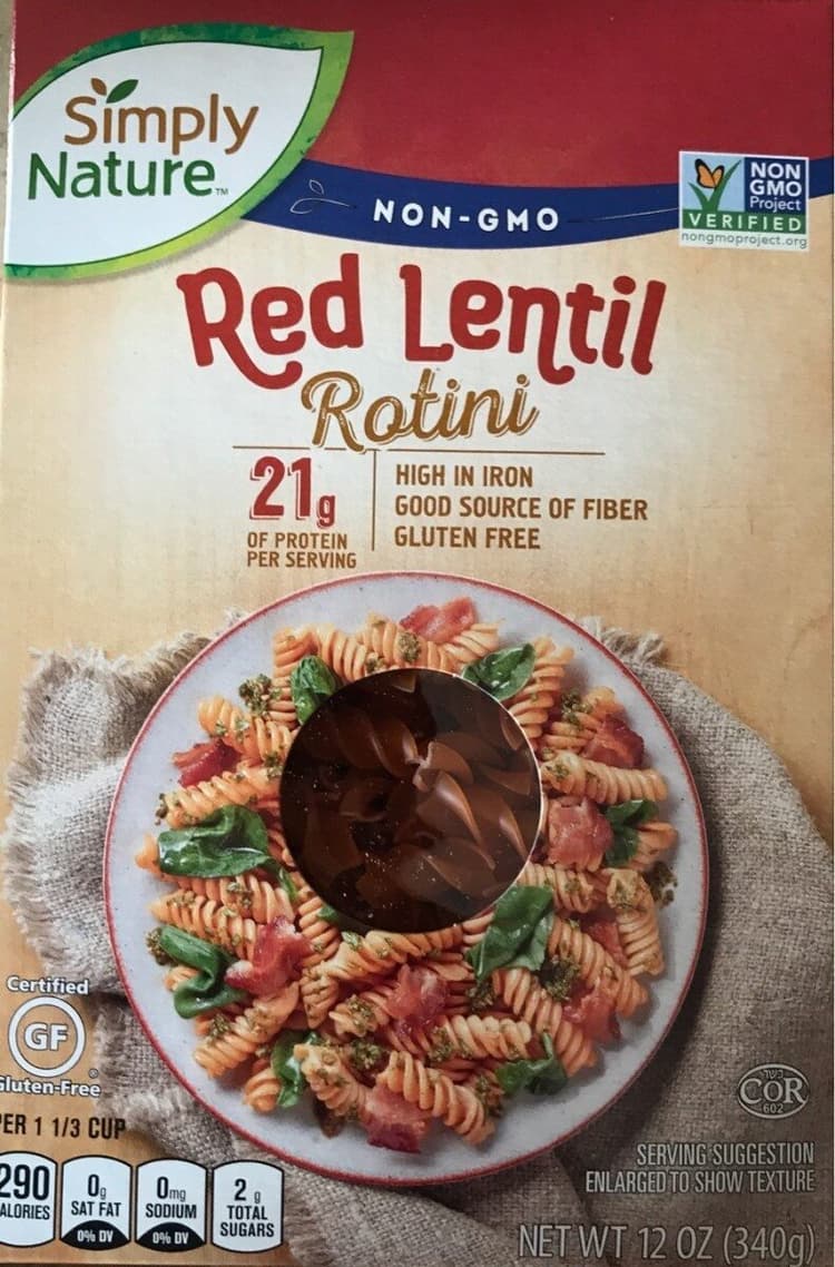 Simply Nature Red Lentil Rotini